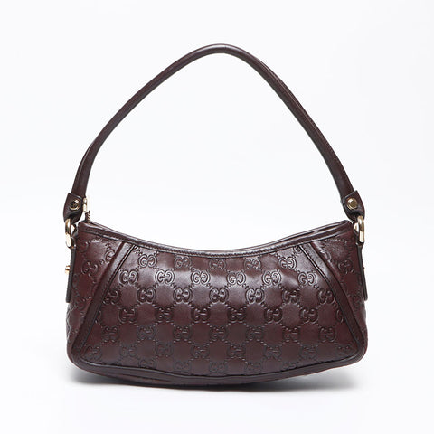グッチ GUCCI グッチシマ レザー ショルダーバッグ ブラウン WS13503