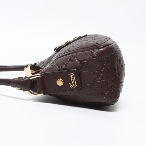 グッチ GUCCI グッチシマ レザー ショルダーバッグ ブラウン WS13503