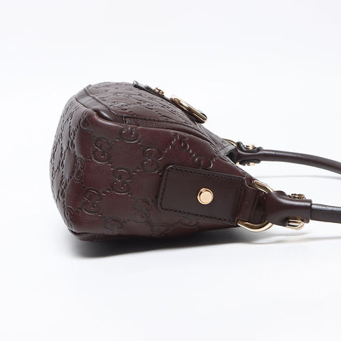 グッチ GUCCI グッチシマ レザー ショルダーバッグ ブラウン WS13503