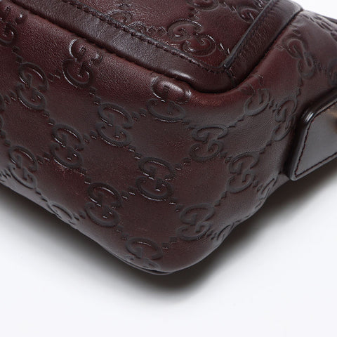 グッチ GUCCI グッチシマ レザー ショルダーバッグ ブラウン WS13503