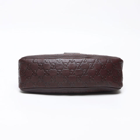 グッチ GUCCI グッチシマ レザー ショルダーバッグ ブラウン WS13503