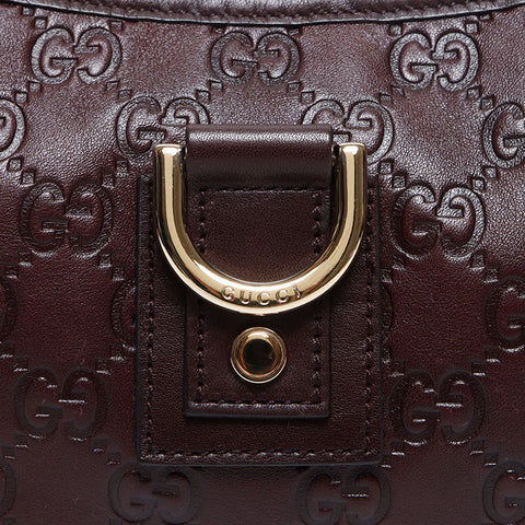 グッチ GUCCI グッチシマ レザー ショルダーバッグ ブラウン WS13503