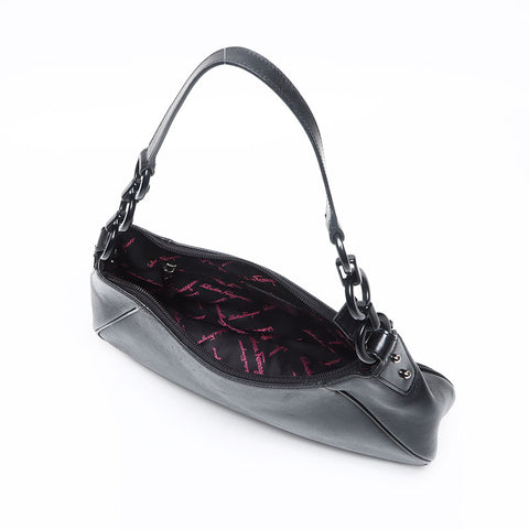 サルヴァトーレフェラガモ Salvatore Ferragamo レザー ショルダーバッグ ブラック WS13504