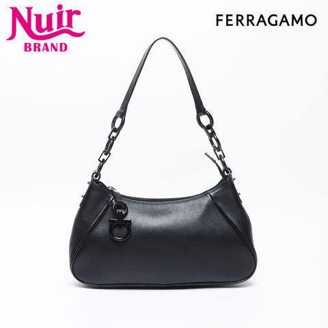 サルヴァトーレフェラガモ Salvatore Ferragamo レザー ショルダーバッグ ブラック WS13504