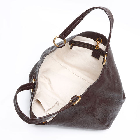 グッチ GUCCI レザー インターロッキング G ショルダーバッグ ブラウン WS13505