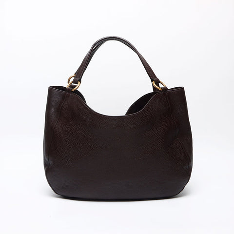 グッチ GUCCI レザー インターロッキング G ショルダーバッグ ブラウン WS13505