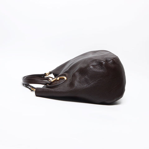 グッチ GUCCI レザー インターロッキング G ショルダーバッグ ブラウン WS13505