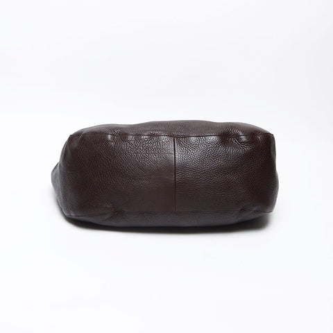 GUCCI Leather Interlocking G Shoulder Bag Brown WS13505