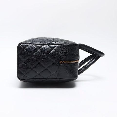 CHANEL Caviar Skin COCO Mark 8th Series Boston bag black WS13509