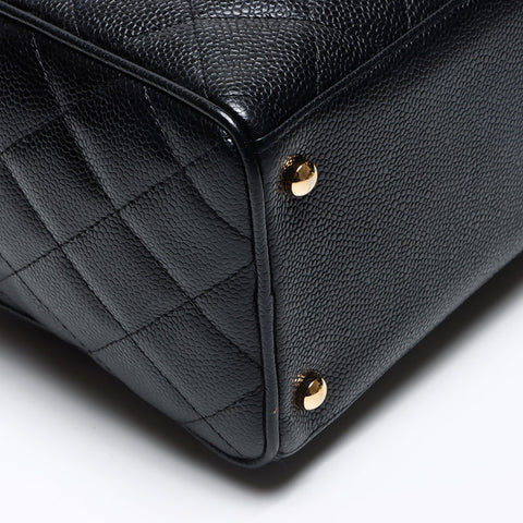 CHANEL Caviar Skin COCO Mark 8th Series Boston bag black WS13509