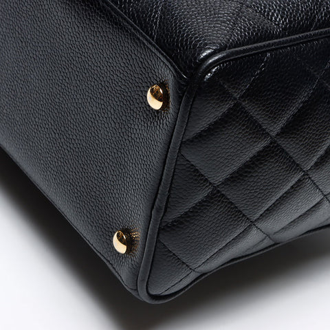 CHANEL Caviar Skin COCO Mark 8th Series Boston bag black WS13509