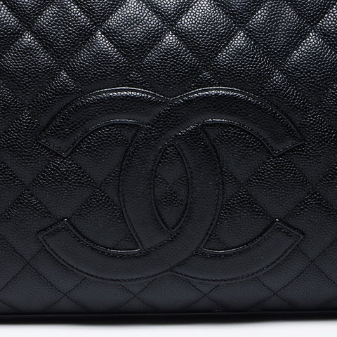 CHANEL Caviar Skin COCO Mark 8th Series Boston bag black WS13509
