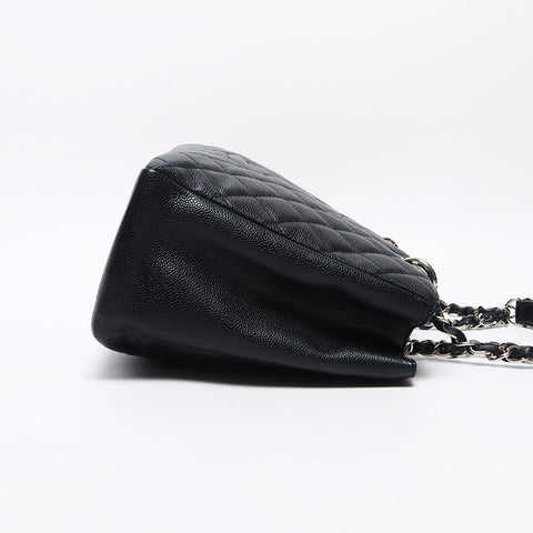 CHANEL GST Caviar Skin Matelasse Silver Metal 14 series Shoulder Bag black WS13510