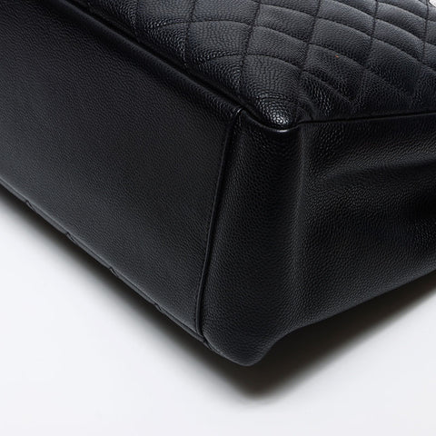 CHANEL GST Caviar Skin Matelasse Silver Metal 14 series Shoulder Bag black WS13510