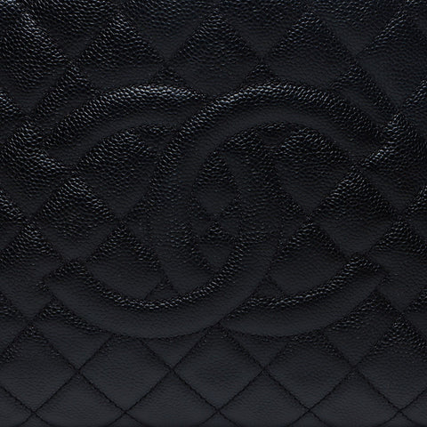 CHANEL GST Caviar Skin Matelasse Silver Metal 14 series Shoulder Bag black WS13510