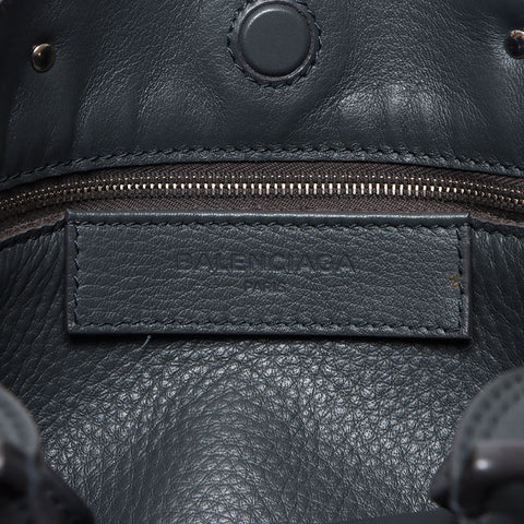 BALENCIAGA 370926 Paper Mini 2WAY Leather Shoulder Bag gray WS13514