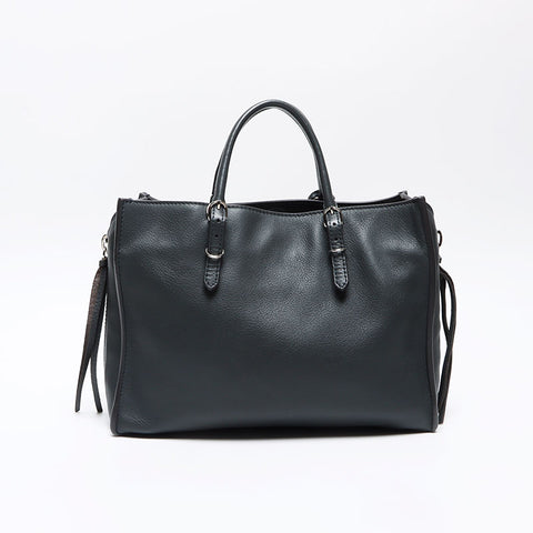 BALENCIAGA 370926 Paper Mini 2WAY Leather Shoulder Bag gray WS13514