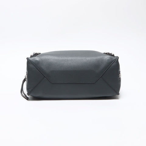 BALENCIAGA 370926 Paper Mini 2WAY Leather Shoulder Bag gray WS13514