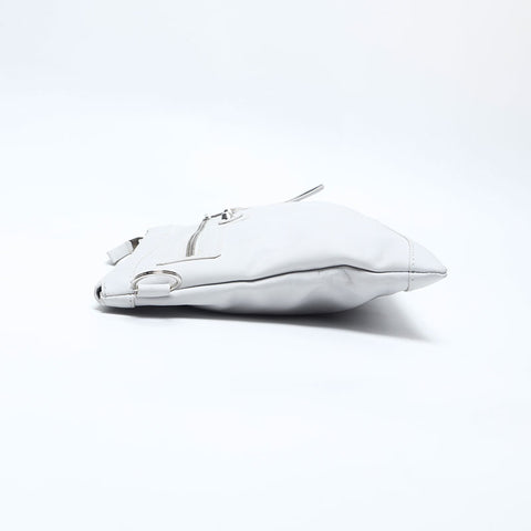 BALENCIAGA Classic Clip M 273022 Leather Clutch bag white WS13515