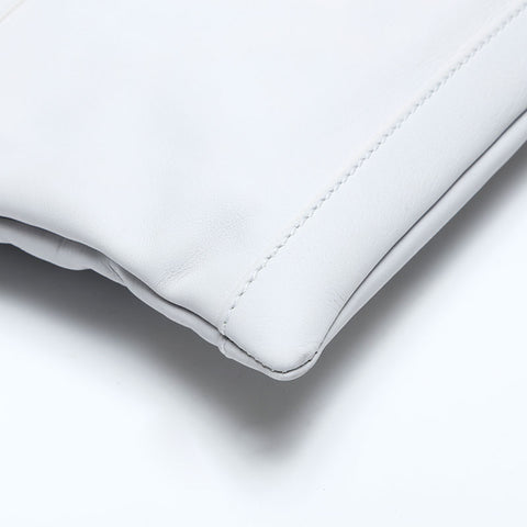 BALENCIAGA Classic Clip M 273022 Leather Clutch bag white WS13515