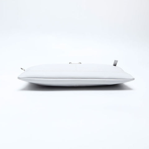 BALENCIAGA Classic Clip M 273022 Leather Clutch bag white WS13515