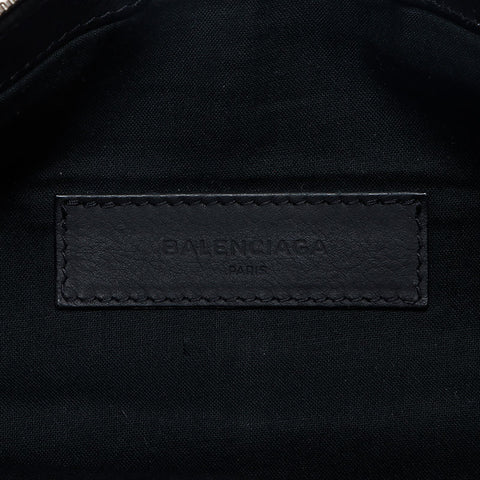 BALENCIAGA Classic Clip M 273022 Leather Clutch bag black WS13516