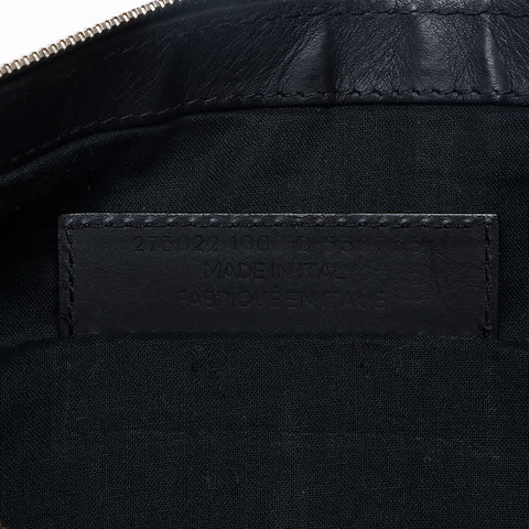BALENCIAGA Classic Clip M 273022 Leather Clutch bag black WS13516