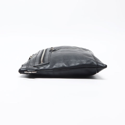 BALENCIAGA Classic Clip M 273022 Leather Clutch bag black WS13516