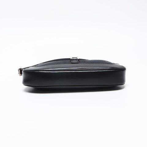 GUCCI Jackie GG Canvas Canvas Leather Shoulder Bag black WS13518