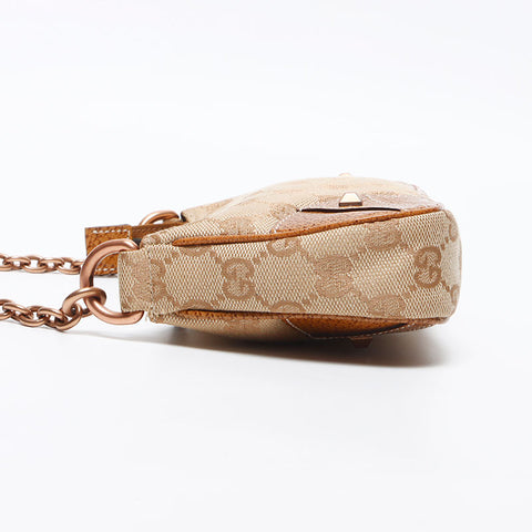 GUCCI GG canvas leather 120940 Shoulder Bag beige WS13520