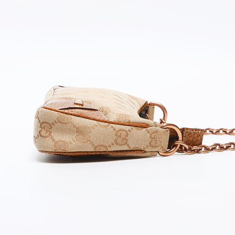 GUCCI GG canvas leather 120940 Shoulder Bag beige WS13520