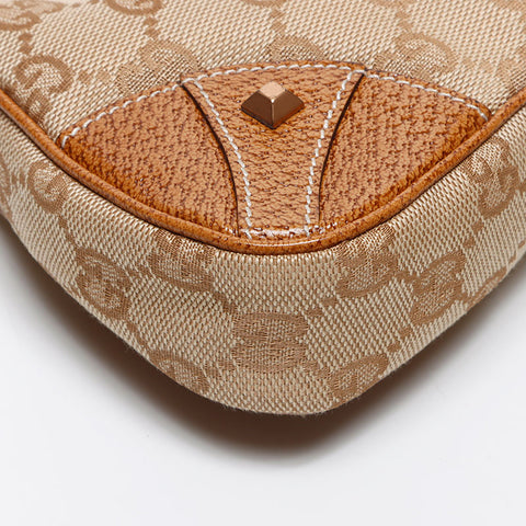 GUCCI GG canvas leather 120940 Shoulder Bag beige WS13520