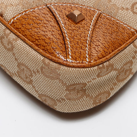 GUCCI GG canvas leather 120940 Shoulder Bag beige WS13520