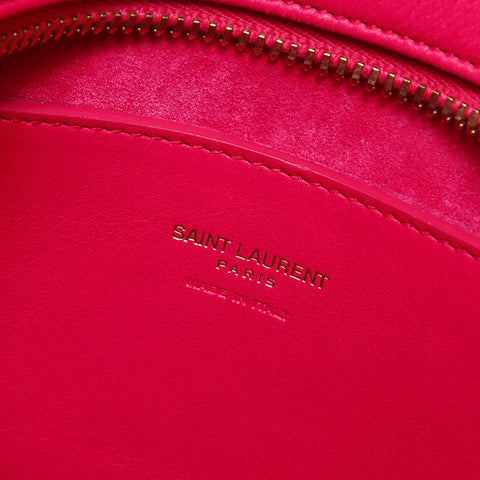 YVES SAINT LAURENT Monogram Cabas 357395 2WAY Leather Shoulder Bag pink WS13521