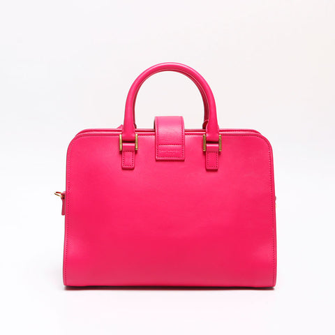 YVES SAINT LAURENT Monogram Cabas 357395 2WAY Leather Shoulder Bag pink WS13521