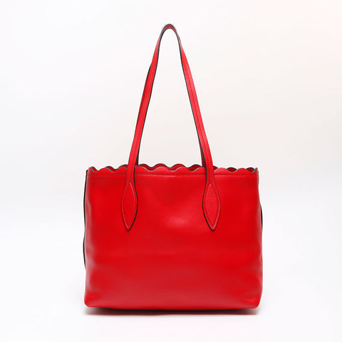 ミュウ ミュウ Miu Miu フラワー 5BG054 レザー トートバッグ ポーチ付き トートバッグ レッド WS13523