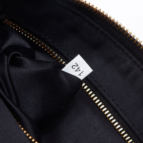 Miu Miu Shearling Logo Fur 5BF061 Clutch bag black WS13524