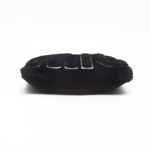 Miu Miu Shearling Logo Fur 5BF061 Clutch bag black WS13524