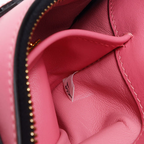 Miu Miu Logo Leather Travel Pouch Clutch bag pink WS13525