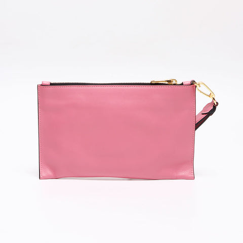 ミュウ ミュウ Miu Miu ロゴ レザー トラベルポーチ クラッチバッグ ピンク WS13525