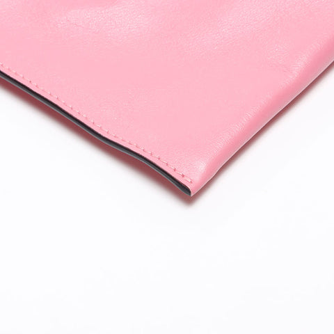 Miu Miu Logo Leather Travel Pouch Clutch bag pink WS13525