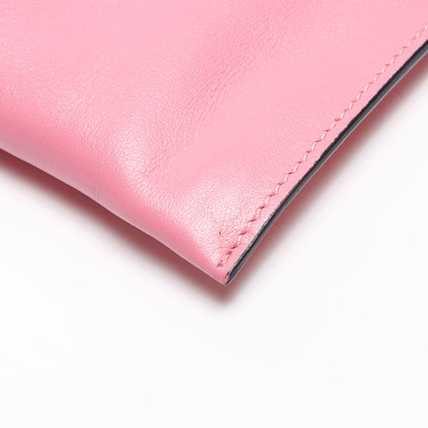 ミュウ ミュウ Miu Miu ロゴ レザー トラベルポーチ クラッチバッグ ピンク WS13525