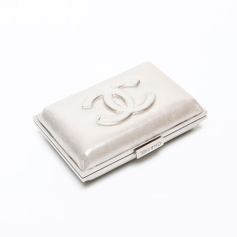 CHANEL COCO Mark Purse 16th Series Clutch bag Silver WS13526