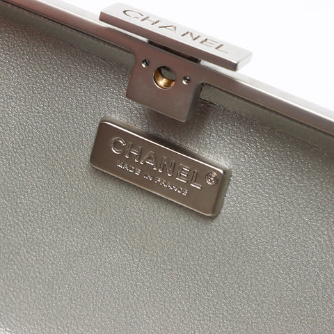 CHANEL COCO Mark Purse 16th Series Clutch bag Silver WS13526