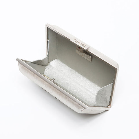 CHANEL COCO Mark Purse 16th Series Clutch bag Silver WS13526