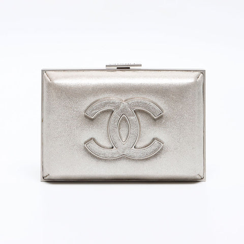 CHANEL COCO Mark Purse 16th Series Clutch bag Silver WS13526