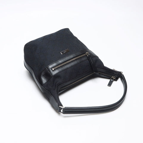 GUCCI GG Canvas One Shoulder Bag Handbag black WS13528