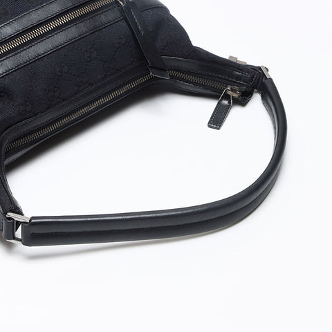 GUCCI GG Canvas One Shoulder Bag Handbag black WS13528