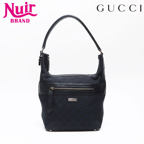 GUCCI GG Canvas One Shoulder Bag Handbag black WS13528
