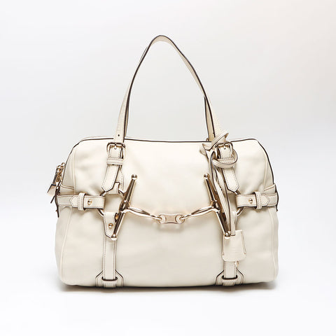 GUCCI 85th Hand Boston bag Ivory WS13530